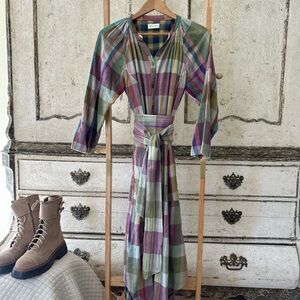 Megan Park reversible large plaid dress